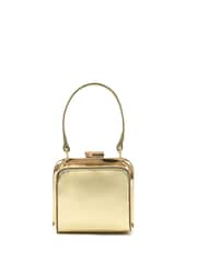 Dune London Gold Santerini Micro Frame Grab Bag - Image 4 of 4