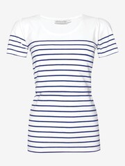 JoJo Maman Bébé White Navy Stripe Breton Stripe Nursing T-Shirt - Image 5 of 5