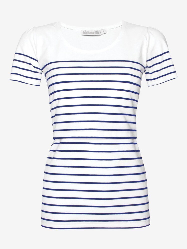 JoJo Maman Bébé White Navy Stripe Breton Stripe Nursing T-Shirt - Image 5 of 5 JoJo Maman Bébé White Navy Stripe Breton Stripe Nursing T-Shirt - Image 5 of 5