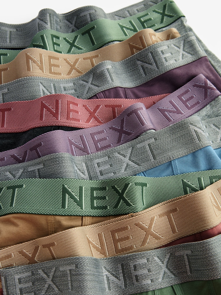Blue/Grey/Pink 10 pack A-Front Boxers - Image 13 of 13
