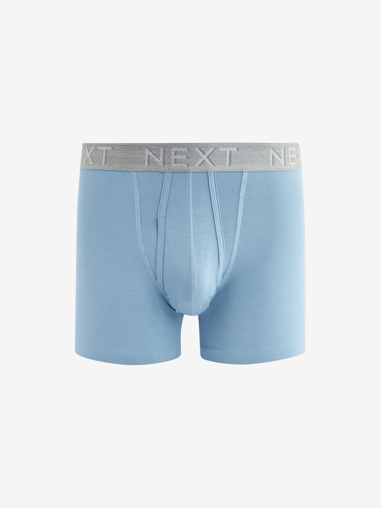 Blue/Grey/Pink 10 pack A-Front Boxers - Image 5 of 13