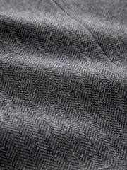 Grey Regular Fit Wool Rich Herringbone Blazer - Image 8 of 13