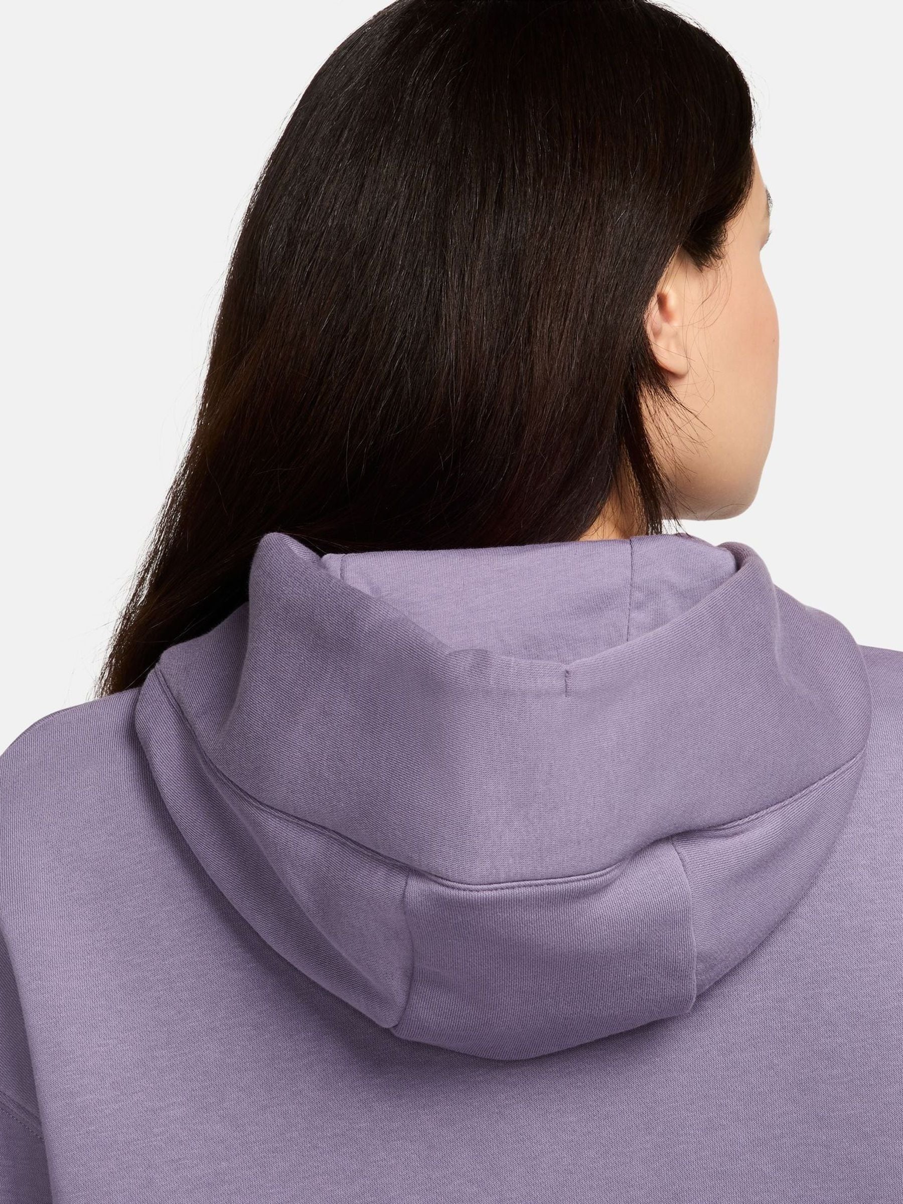 Buy Nike Dark Purple Phoenix Fleece Oversized Mini Swoosh Pullover Hoodie from Next Luxembourg