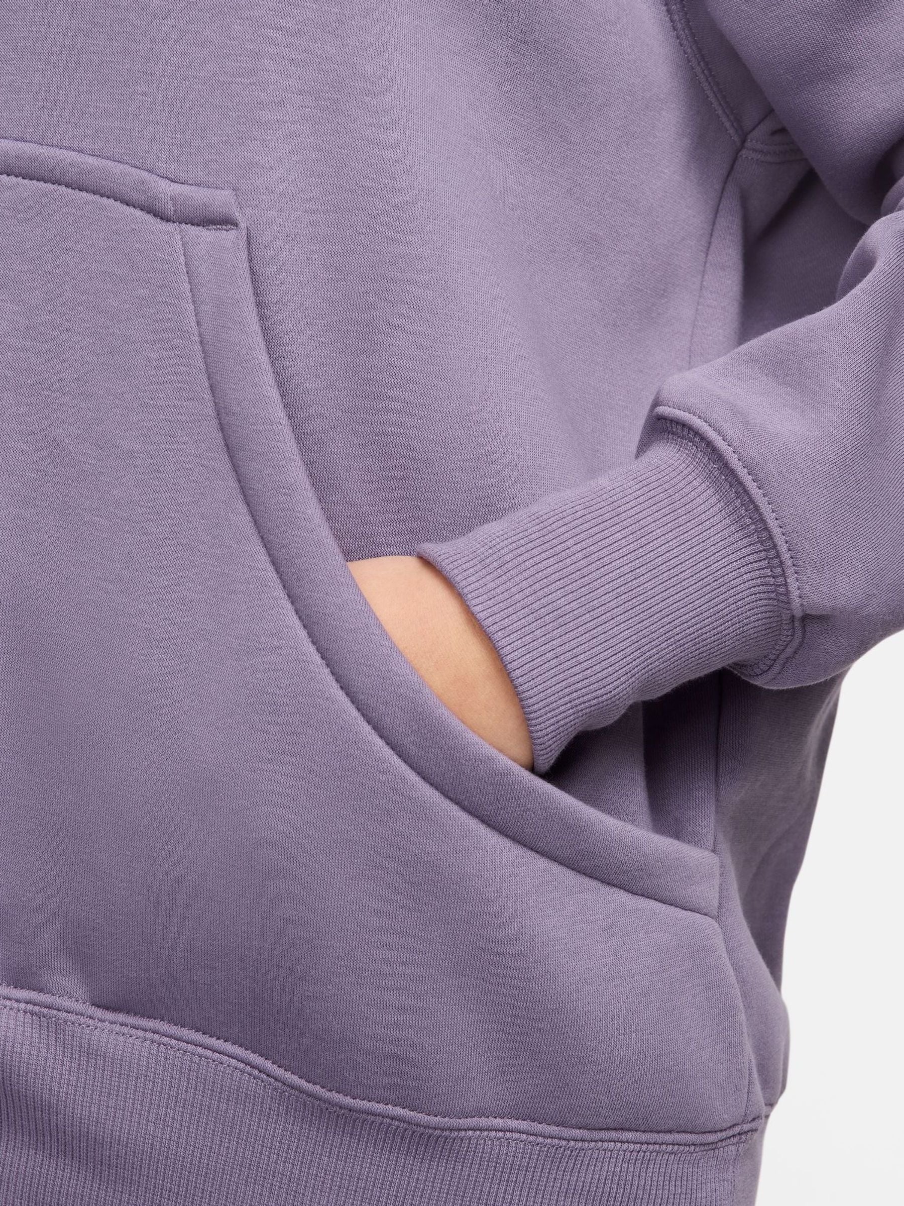 Nike mini swoosh oversized boxy purple sweatshir 2025