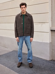 Brown Borg Shacket with Wool - Image 2 of 9