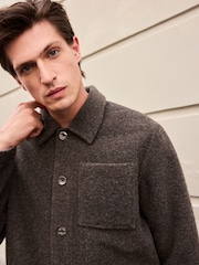 Brown Borg Shacket with Wool - Image 5 of 9