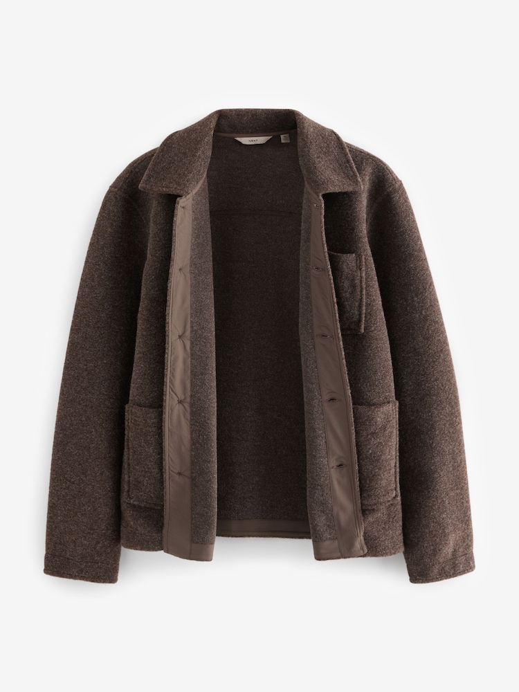 Brown Borg Shacket with Wool - Image 7 of 9