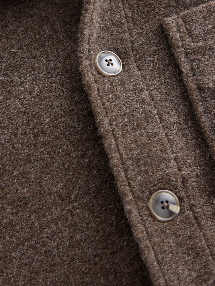 Brown Borg Shacket with Wool - Image 9 of 9