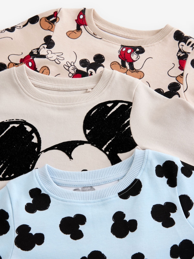 Bleu/Écru Mickey Mouse - Pyjama Snuggle 3 Pack (9mths-10yrs) - Image 10 of 11