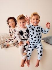 Bleu/Écru Mickey Mouse - Pyjama Snuggle 3 Pack (9mths-10yrs) - Image 2 de 11