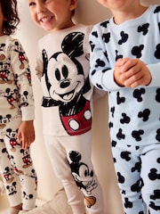 Bleu/Écru Mickey Mouse - Pyjama Snuggle 3 Pack (9mths-10yrs) - Image 4 de 11