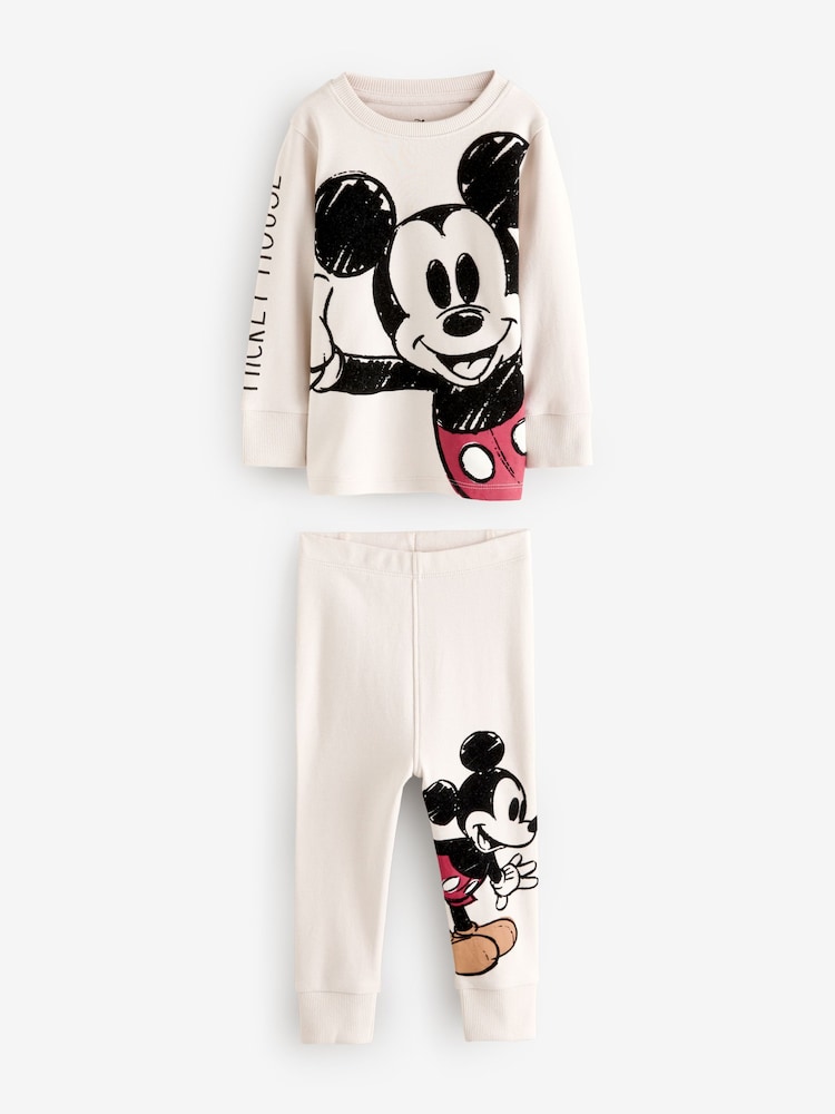 Bleu/Écru Mickey Mouse - Pyjama Snuggle 3 Pack (9mths-10yrs) - Image 9 of 11