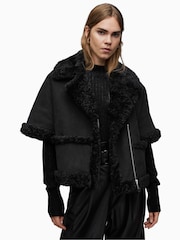 AllSaints Black Mixi Farley Jacket - Image 1 of 8