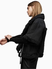 AllSaints Black Mixi Farley Jacket - Image 5 of 8