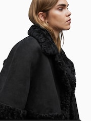 AllSaints Black Mixi Farley Jacket - Image 6 of 8