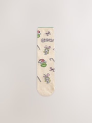 Pink/Green Christmas The Grinch Licensed Ankle Socks 4 Pack - Image 4 of 7