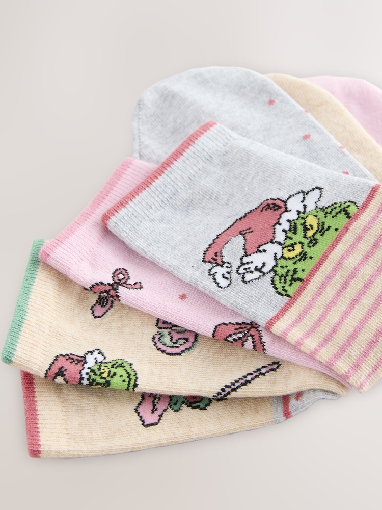 Pink/Green Christmas The Grinch Licensed Ankle Socks 4 Pack - Image 7 of 7 Pink/Green Christmas The Grinch Licensed Ankle Socks 4 Pack - Image 7 of 7