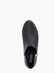 Dune London Black Pond Side Zip Cropped Ankle Boots - Image 6 of 6