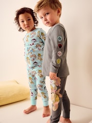 Blue/Grey Paw Patrol 2 Pack Snuggle Pyjamas (9mths-9yrs) - Image 2 of 11