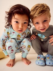 Blue/Grey Paw Patrol 2 Pack Snuggle Pyjamas (9mths-9yrs) - Image 3 of 11