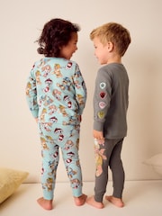 Blue/Grey Paw Patrol 2 Pack Snuggle Pyjamas (9mths-9yrs) - Image 4 of 11