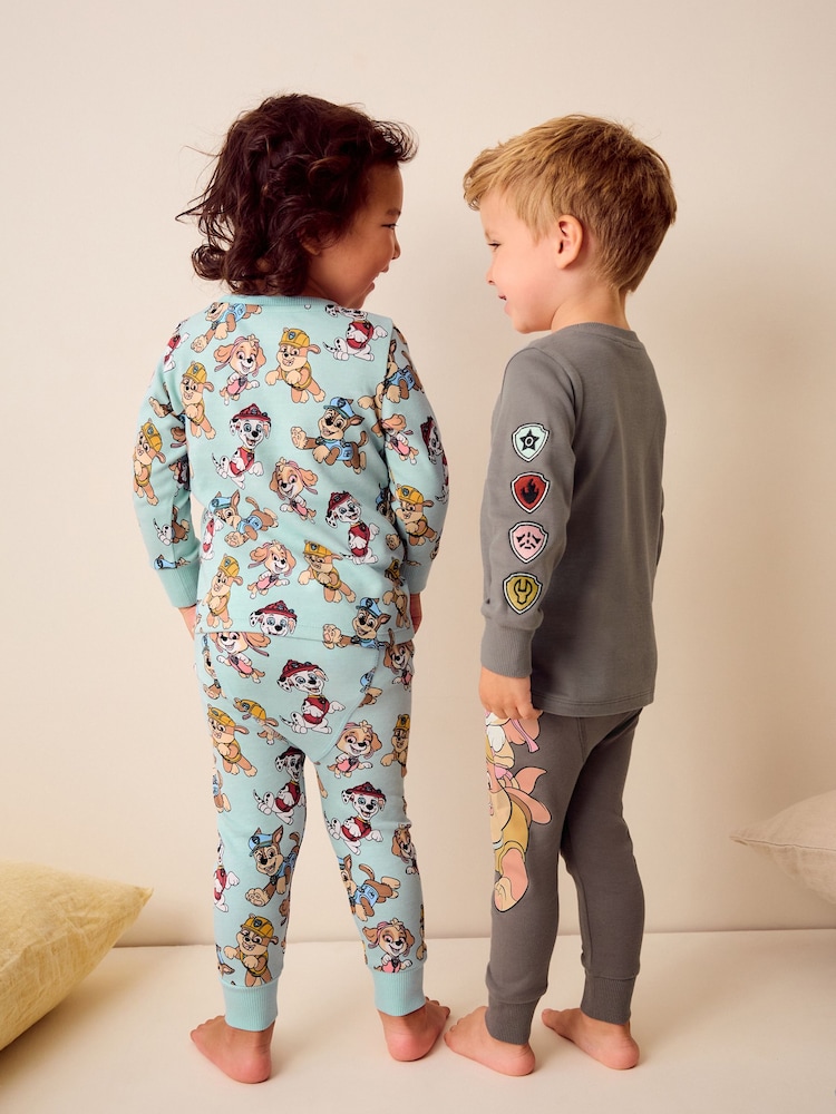 Blue/Grey Paw Patrol 2 Pack Snuggle Pyjamas (9mths-9yrs) - Image 4 of 11