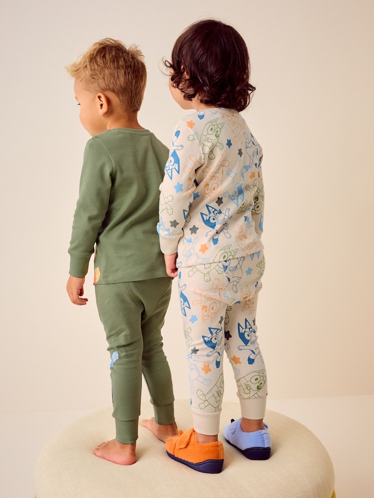 Хаки/Cream Bluey - уютный пижамный 2 набор (12mths-9yrs) - Изображение 2 из 8