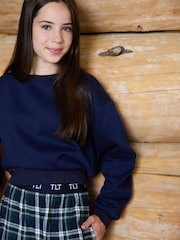 The Little Tailor Blue Checked Flannel Relaxed Christmas Pyjamas - Image 2 of 6