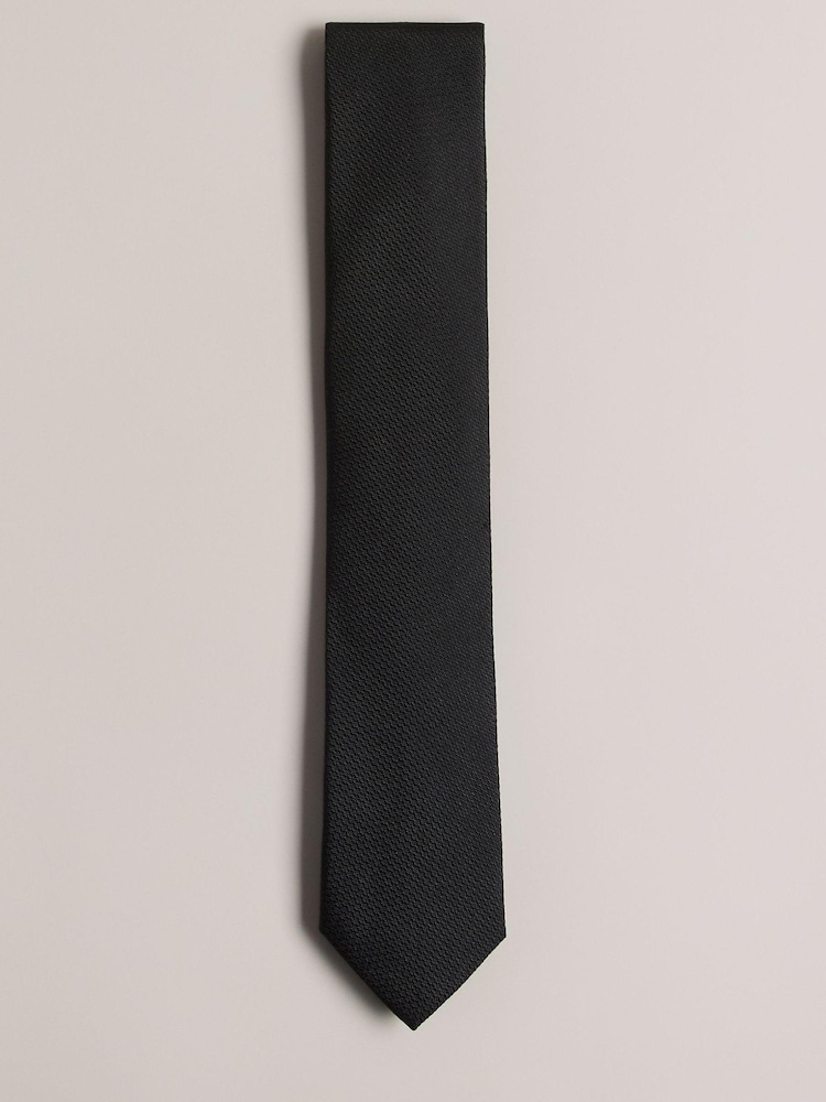 Ted Baker Black Phillo Textured Silk Tie - Image 1 of 4