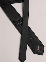 Ted Baker Black Phillo Textured Silk Tie - Image 2 of 4