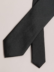Ted Baker Black Phillo Textured Silk Tie - Image 3 of 4