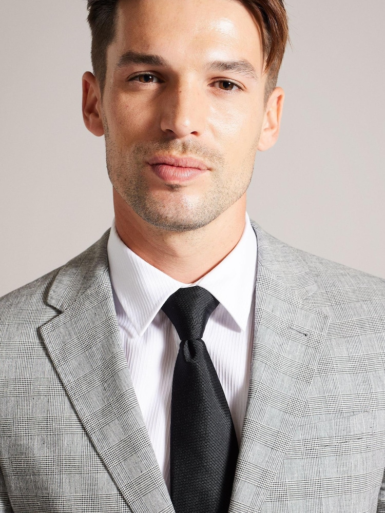 Ted Baker Black Phillo Textured Silk Tie - Image 4 of 4