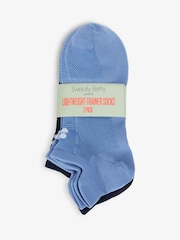 Sweaty Betty Blue Lightweight Trainer Socks 3 Pack - Image 2 of 4