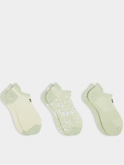 Sweaty Betty Green Lightweight Trainer Socks 3 Pack - Image 1 of 4