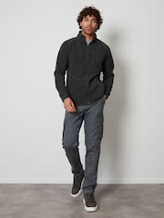 Threadbare Grey Zip Up Microfleece Jacket - Image 3 of 4
