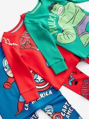 Marvel Red/Green/Blue Snuggle Pyjamas 3 Pack (9mths-8yrs) - Image 10 of 10
