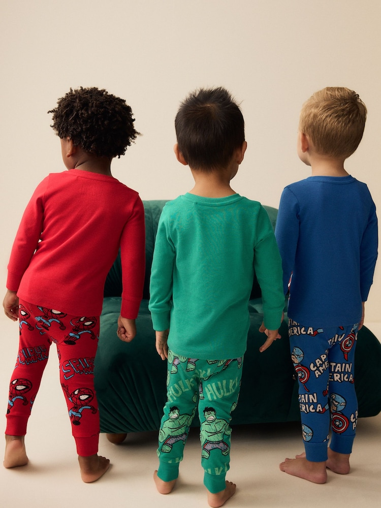 Marvel Red/Green/Blue Snuggle Pyjamas 3 Pack (9mths-8yrs) - Image 12 of 12 Marvel Red/Green/Blue Snuggle Pyjamas 3 Pack (9mths-8yrs) - Image 12 of 12