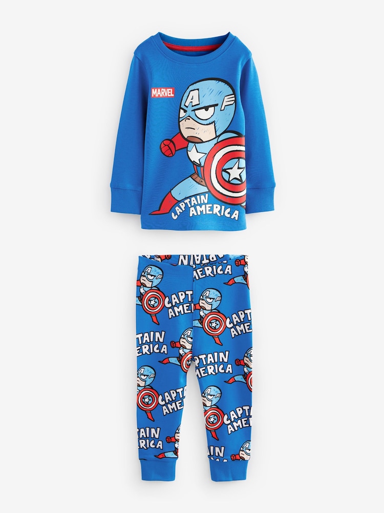 Marvel Red/Green/Blue Snuggle Pyjamas 3 Pack (9mths-8yrs) - Image 7 of 10