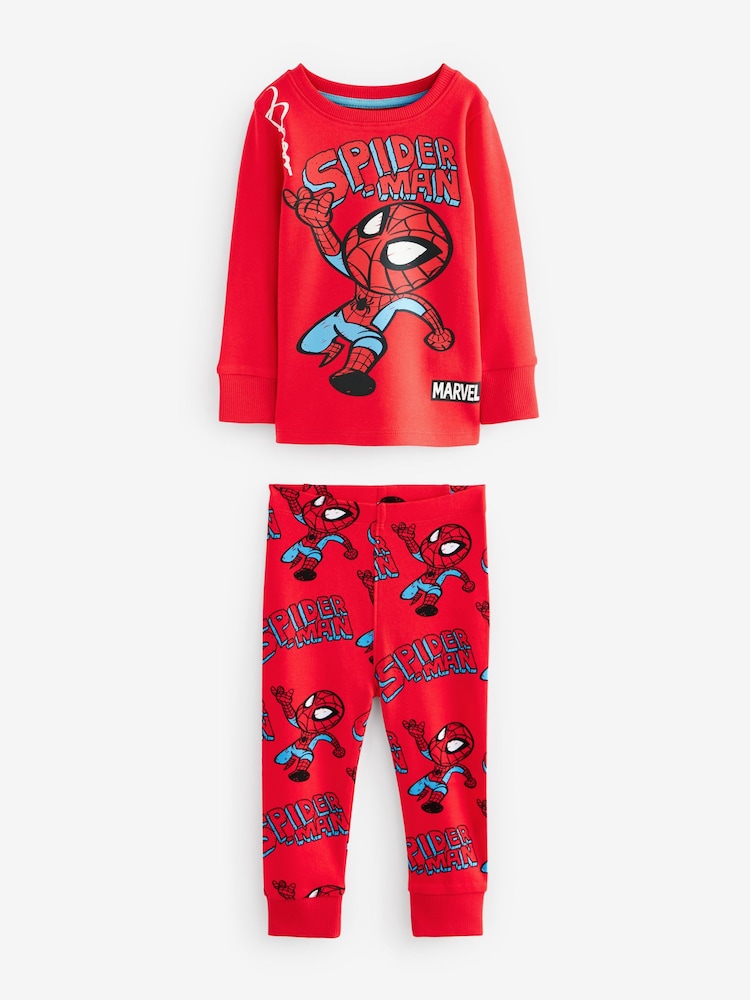 Marvel Red/Green/Blue Snuggle Pyjamas 3 Pack (9mths-8yrs) - Image 8 of 10