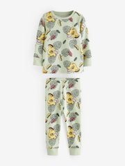 Lion King Green/Ecru Cream 100% Cotton Snuggle Pyjamas 2 Pack (9mths-9yrs) - Image 7 of 9