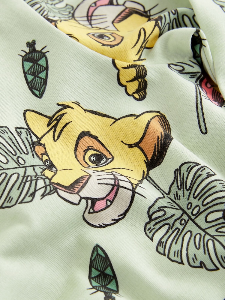 Lion King Green/Ecru Cream 100% Cotton Snuggle Pyjamas 2 Pack (9mths-9yrs) - Image 9 of 9