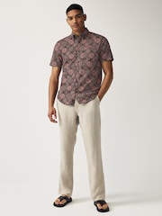 Black Printed Short Sleeve Shirt - Image 3 of 7