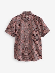 Black Printed Short Sleeve Shirt - Image 5 of 7