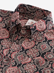 Black Printed Short Sleeve Shirt - Image 6 of 7