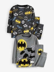 Black/Grey/Yellow Batman 2 Pack Snuggle Pyjamas (9mths-10yrs) - Image 3 of 7
