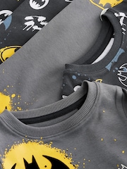 Black/Grey/Yellow Batman 2 Pack Snuggle Pyjamas (9mths-10yrs) - Image 6 of 7