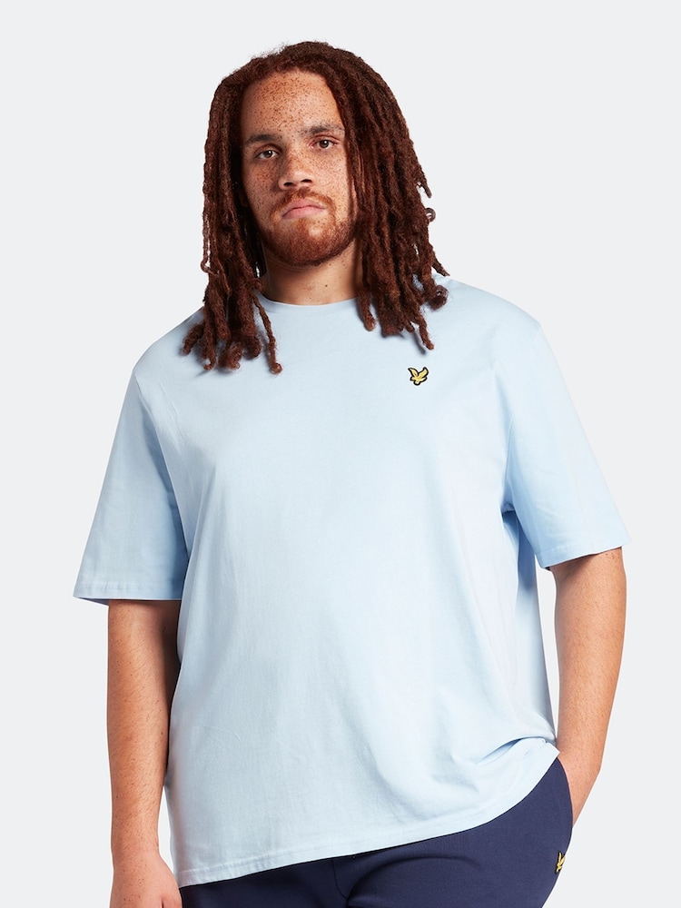 Lyle & Scott Light Blue 100% Cotton Big Crew Neck T-Shirt - Image 1 of 4