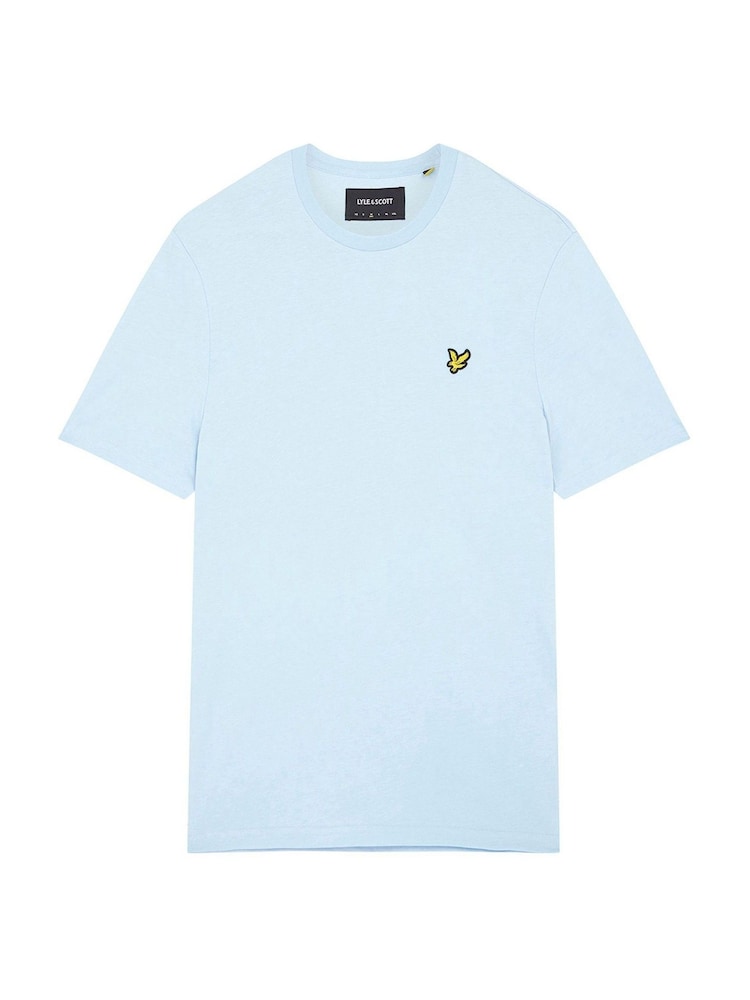 Lyle & Scott Light Blue 100% Cotton Big Crew Neck T-Shirt - Image 4 of 4