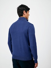 Crew Clothing Mid Blue Half Zip Jumper - Image 2 of 5