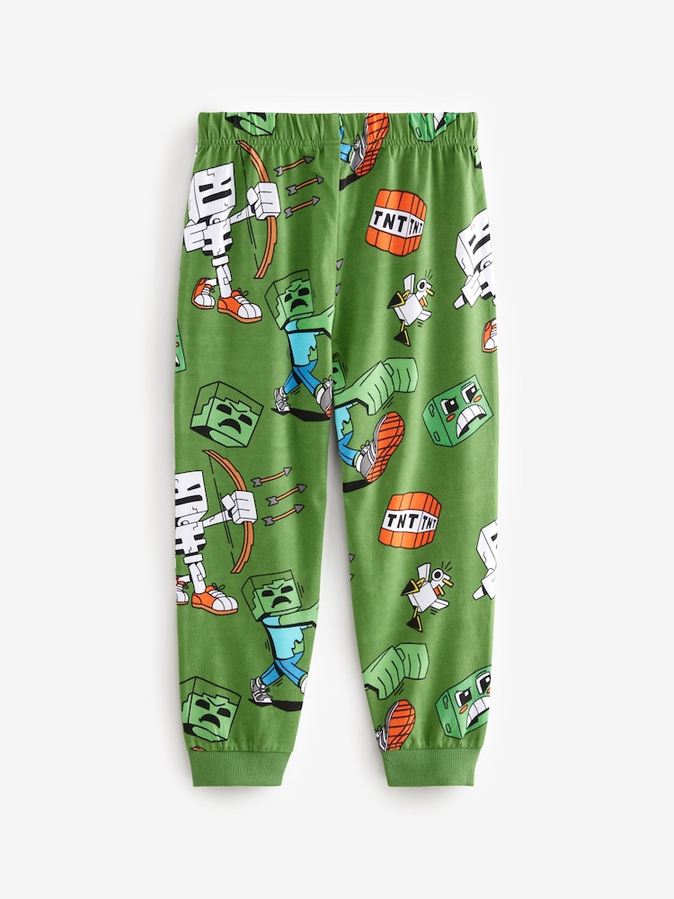 Black/Green Minecraft License Pyjamas 2 Pack (5-16yrs) - Image 10 of 12